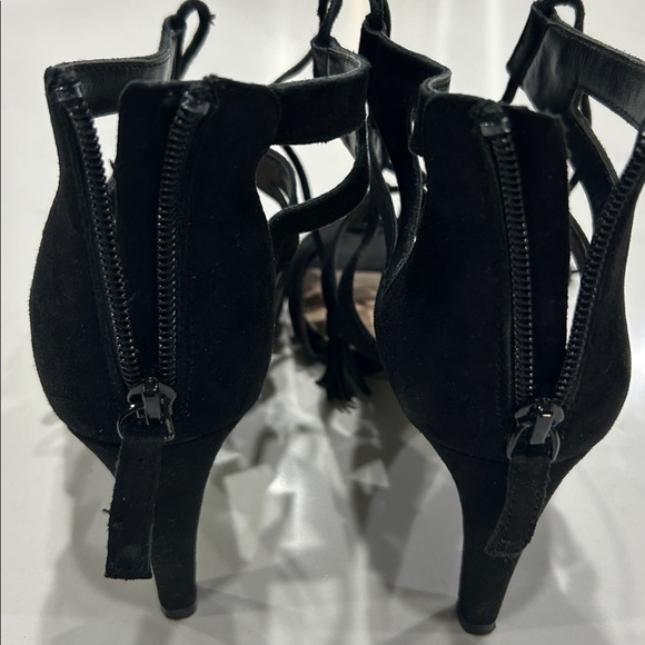 Tahari Norway Black Suede High Heal Sandals - Picture 6 of 7